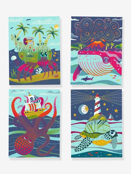 Cartes à gratter dessus-dessous multicolore 3 - vertbaudet enfant 