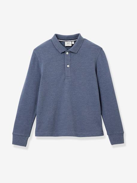 Polo garçon en coton biologique bleu nuit 1 - vertbaudet enfant 