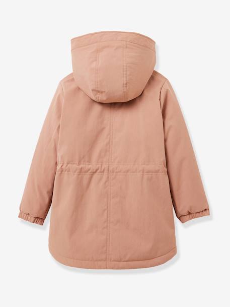 Parka fille doublée imitation fourrure rose 2 - vertbaudet enfant 