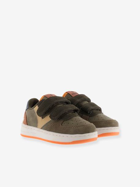 Baskets contrastantes Tiempo kaki+marine 2 - vertbaudet enfant 