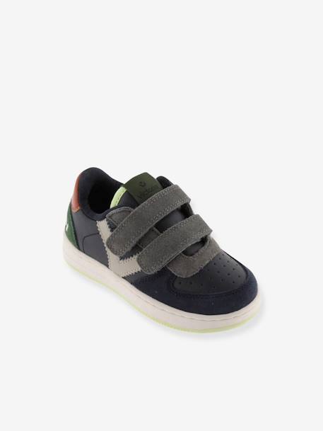 Baskets contrastantes Tiempo kaki+marine 6 - vertbaudet enfant 