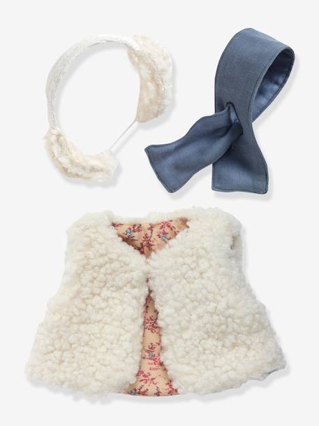 Vêtement Moumoute gilet+ oreille sherpa blanc 1 - vertbaudet enfant 
