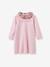 Robe en tricot col en tissu Liberty bébé rose chiné 1 - vertbaudet enfant 