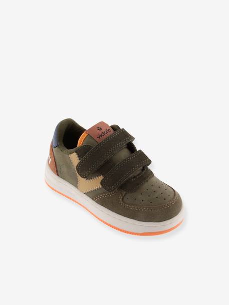 Baskets contrastantes Tiempo kaki+marine 1 - vertbaudet enfant 