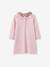 Robe en tricot col en tissu Liberty bébé rose chiné 2 - vertbaudet enfant 