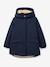 Parka fille doublée imitation fourrure marine+rose 1 - vertbaudet enfant 