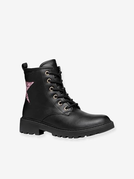 Boots à lacets enfant J Casey Fille noir 1 - vertbaudet enfant 