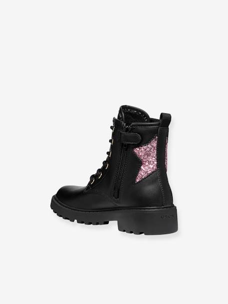 Boots à lacets enfant J Casey Fille noir 3 - vertbaudet enfant 