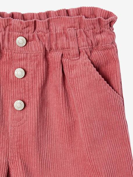 Short en velours forme paperbag fille bleu canard+cannelle+gris+mauve+vieux rose 17 - vertbaudet enfant 