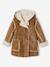 Manteau fille à capuche peau lainée réversible marron 4 - vertbaudet enfant 