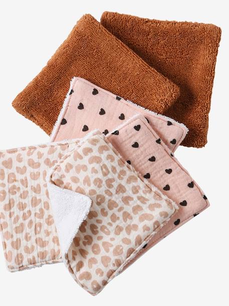 Lot 6 lingettes lavables Achille+Lovely Leo+Minisaurus 7 - vertbaudet enfant 