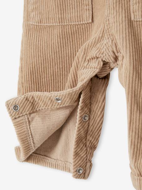 Salopette en velours côtelé bébé garçon taupe 5 - vertbaudet enfant 