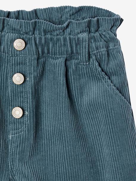 Short en velours forme paperbag fille bleu canard+cannelle+gris+mauve+vieux rose 3 - vertbaudet enfant 