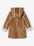 Manteau fille à capuche peau lainée réversible marron 7 - vertbaudet enfant 