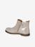 Boots enfant fille cuir élastiquées et zippées marine+or 9 - vertbaudet enfant 