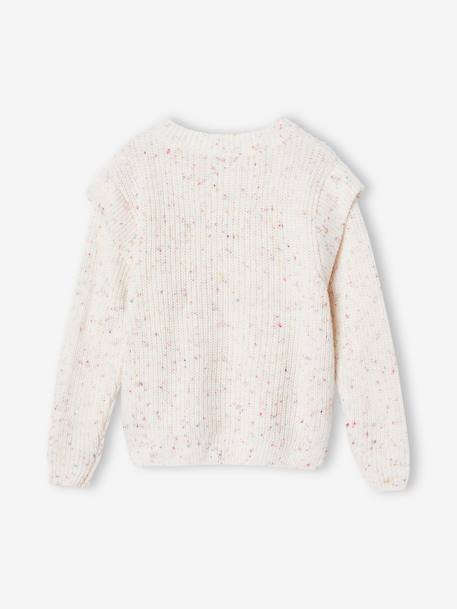 Pull maille moulinée fille vanille 3 - vertbaudet enfant 