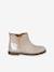 Boots enfant fille cuir élastiquées et zippées marine+or 8 - vertbaudet enfant 