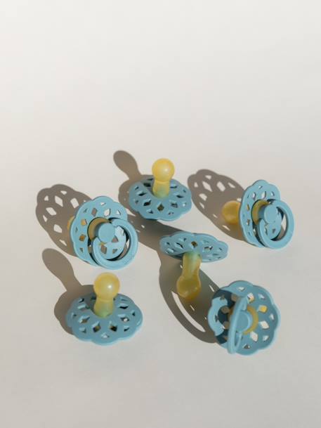 Lot de 2 sucettes-tétines Bohème, taille 2 de 6 à 18 mois Bleu ciel + bleu lagon+Pêche + terracotta 1 - vertbaudet enfant 
