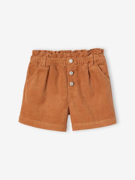 Short en velours forme paperbag fille bleu canard+cannelle+gris+mauve+vieux rose 4 - vertbaudet enfant 