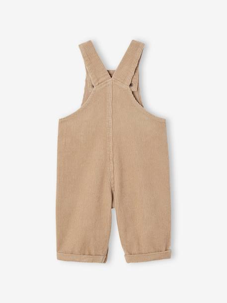 Salopette en velours côtelé bébé garçon taupe 2 - vertbaudet enfant 