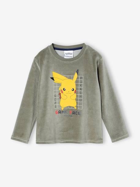 Pyjama Pokémon en velours vert sauge 2 - vertbaudet enfant 
