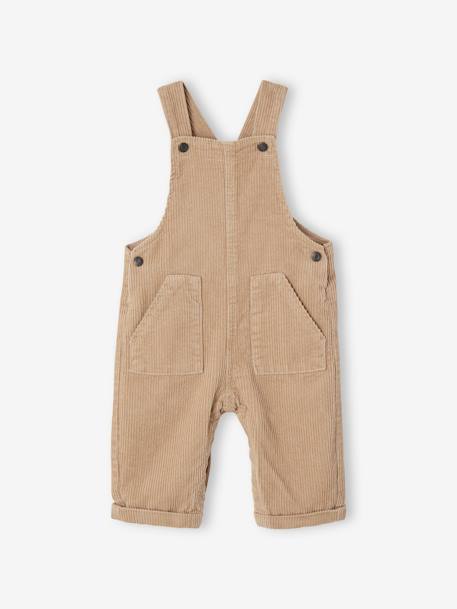 Salopette en velours côtelé bébé garçon taupe 1 - vertbaudet enfant 