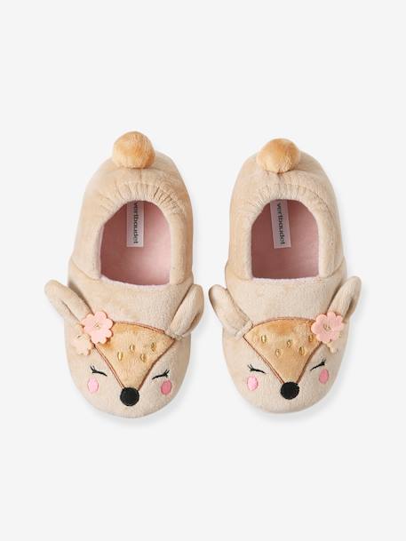 Chausson fille écru+rose pâle 8 - vertbaudet enfant 