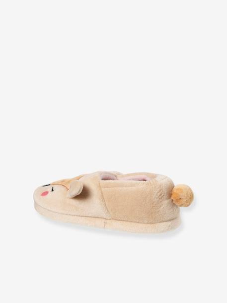 Chausson fille écru+rose pâle 10 - vertbaudet enfant 