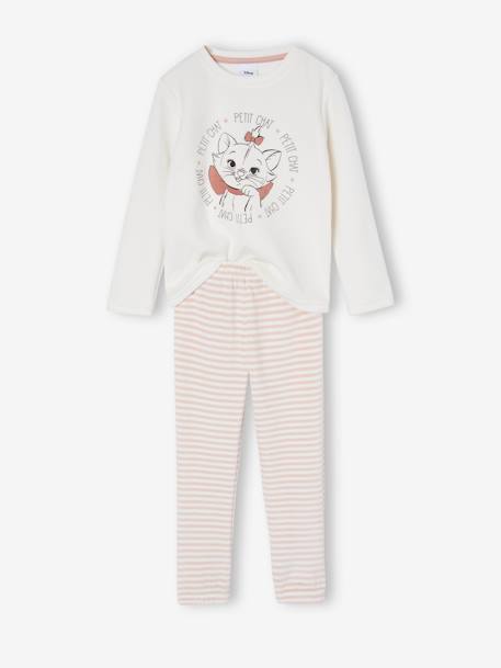 Pyjama fille velours Disney Marie Les Aristochats rose pâle 3 - vertbaudet enfant 