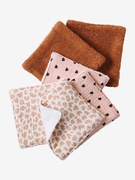 Lot 6 lingettes lavables Achille+Lovely Leo+Minisaurus 6 - vertbaudet enfant 