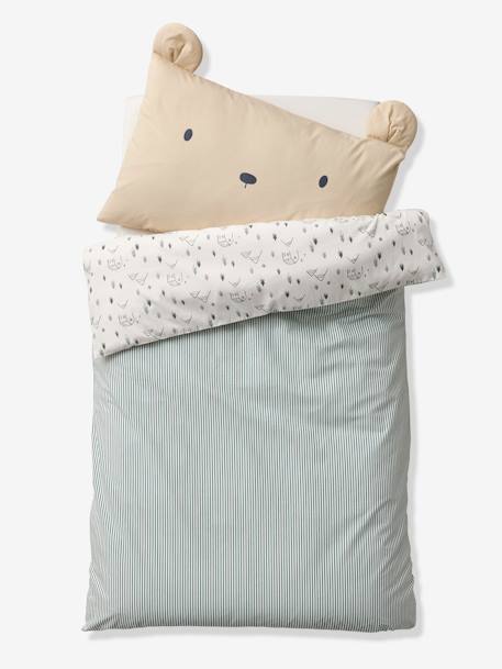 Housse de couette bébé HYGGE beige imprimé 3 - vertbaudet enfant 