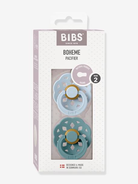 Lot de 2 sucettes-tétines Bohème, taille 2 de 6 à 18 mois Bleu ciel + bleu lagon+Pêche + terracotta 3 - vertbaudet enfant 