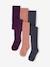 Lot de 3 paires de collants fille lot encre+Lot gris chiné moyen+marine+prune+rose poudré+vieux rose 8 - vertbaudet enfant 