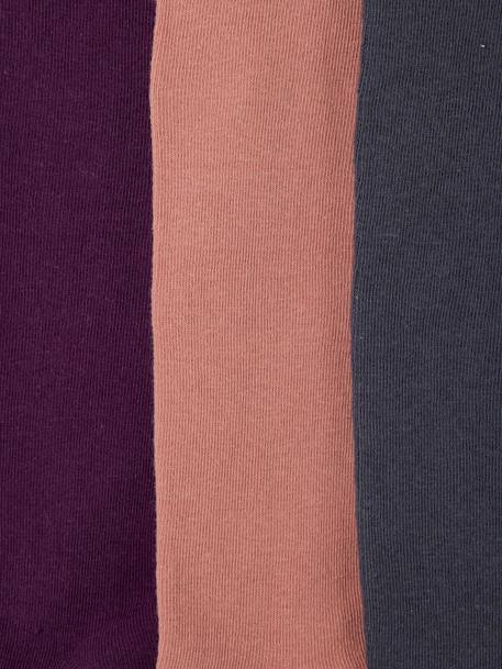 Lot de 3 paires de collants fille lot encre+Lot gris chiné moyen+marine+prune+rose poudré+vieux rose 9 - vertbaudet enfant 