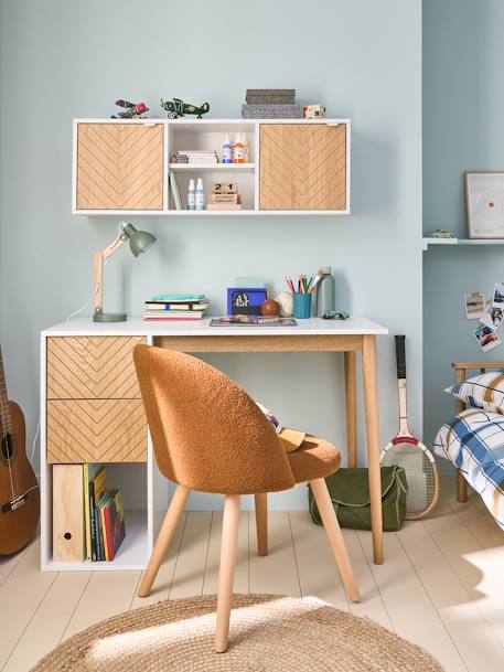 Bureau enfant CHEVRONS blanc/bois 3 - vertbaudet enfant 
