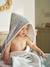 Cape de bain gaze de coton personnalisable + gant de toilette DANS LES BOIS vert sauge 1 - vertbaudet enfant 