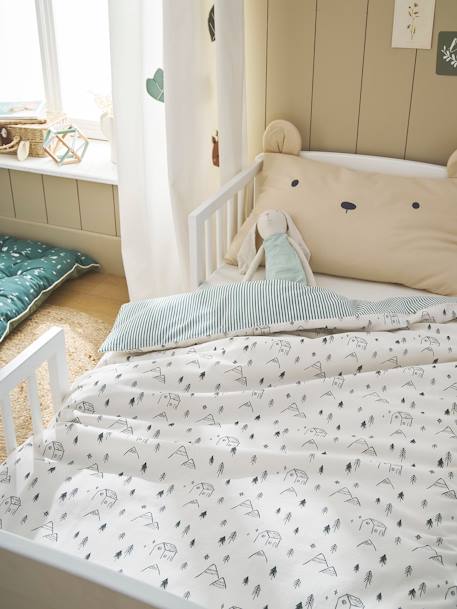Housse de couette bébé HYGGE beige imprimé 1 - vertbaudet enfant 
