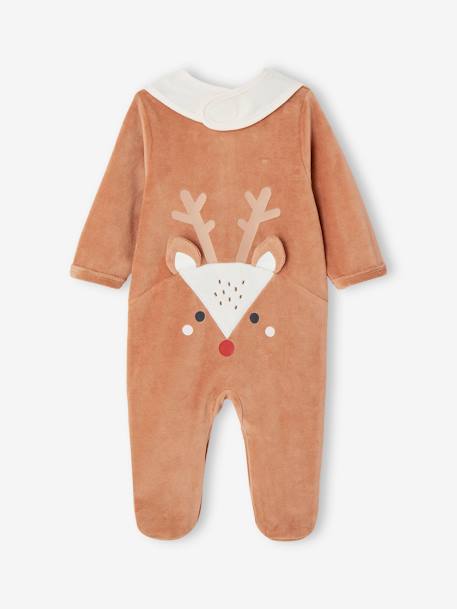 coffret Noël pyjama bébé et bavoir renne noix de pécan 5 - vertbaudet enfant 
