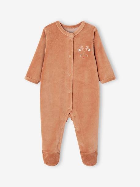 coffret Noël pyjama bébé et bavoir renne noix de pécan 10 - vertbaudet enfant 