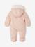 Combipilote bébé imprimée coeurs doublée fausse fourrure vieux rose 2 - vertbaudet enfant 
