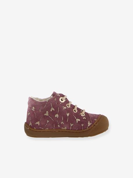 Chaussures premiers pas en suède violet 2 - vertbaudet enfant 