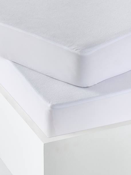 Lot de 2 alèses éponge imperméable anti-bactériens traitée Sanitized blanc 2 - vertbaudet enfant 