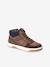 Basket montantes fourrées garçon lacets et zips marron 1 - vertbaudet enfant 