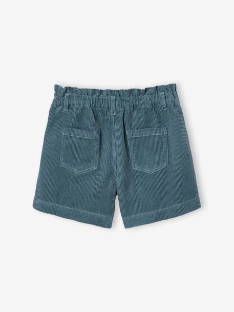 Short en velours forme paperbag fille bleu canard+cannelle+gris+mauve+vieux rose 2 - vertbaudet enfant 