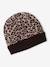 Ensemble fille léopard bonnet snood gants marron imprimé 2 - vertbaudet enfant 