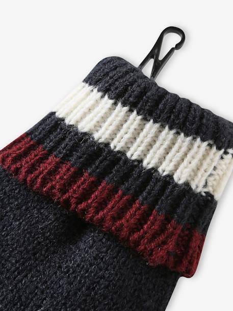 Ensemble bonnet + snood + gants en maille côtelée garçon marine 7 - vertbaudet enfant 
