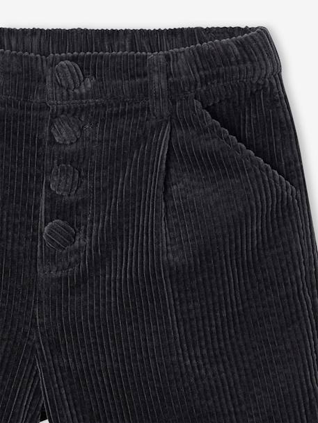 Short velours taille élastiquée anthracite 4 - vertbaudet enfant 