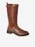 Boots cavalière enfant fille cuir zippées marron 1 - vertbaudet enfant 