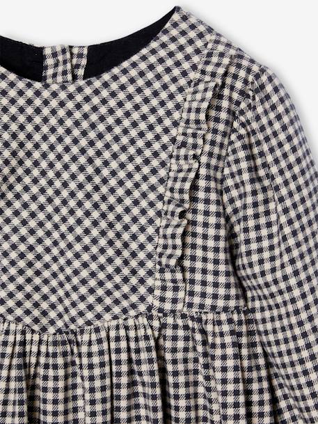 Robe vichy à volants fille carreaux gris+olive 4 - vertbaudet enfant 
