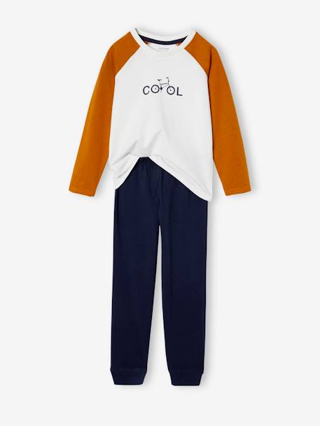 Lot de 2 pyjamas garçon cool Lot caramel/rayé 2 - vertbaudet enfant 